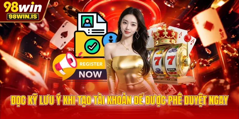 Đọc kỹ lưu ý khi tạo tài khoản để được phê duyệt ngay